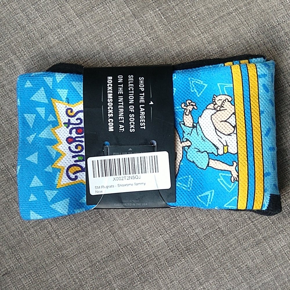 Rock Em Rugrats Tommy Showtime Socks S M New With Tags